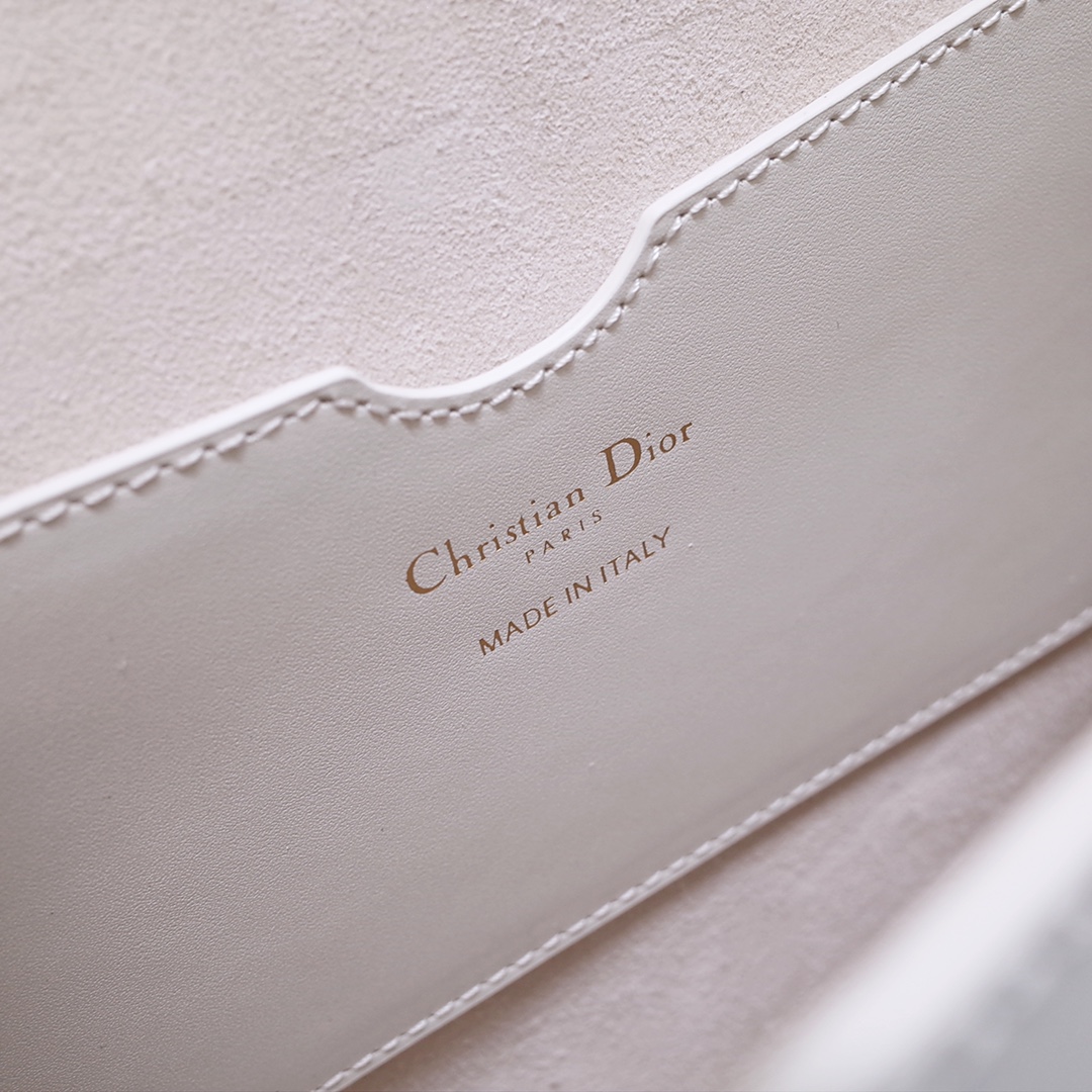 Large Dior Bobby Bag White Box Calfskin